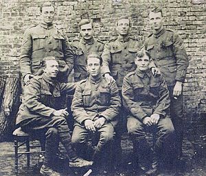 Bermuda Volunteer Rifle Corps soldiers with Lincolnshire Regiment 1918