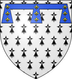 Blason Pierre II de Bretagne (1418-1457) Comte de Guingamp