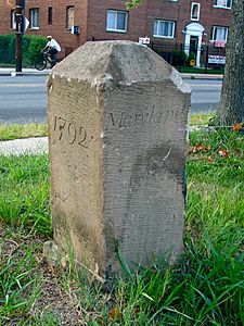 Boundary Stone (District of Columbia) SE 6 (view from east)