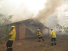 Bushfire destroys house
