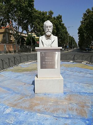 Bust of Marcos Jimenez de la Espada in Cartagena Spain