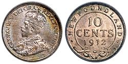 Canada Newfoundland George V 10 Cents 1912.jpg