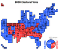 Cartogram-2008 Electoral Vote