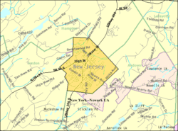 Census Bureau map of Newton, New Jersey