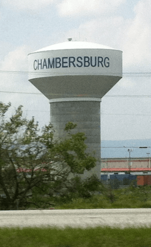 Chambersburg PA water tower