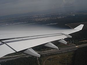 Cloud over A340 wing