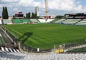 BUDAPEST, HUNGARY - JULY 24, 2014: Head Coach Of FTC, Thomas Doll During Ferencvarosi  TC Vs. HNK Rijeka UEFA EL Football Match At Puskas Stadium On July 24, 2014  In Budapest, Hungary.