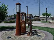 G-Morcomb's Service Station Gas Pumps