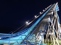 GateKeeper lift hill at night