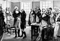 George Washington says farewell to his troops at Fraunces Tavern, New York, 1783 by Henry Hintermeister