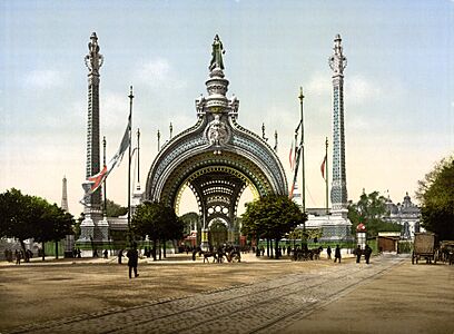 Grand entrance, Exposition Universal, 1900, Paris, France