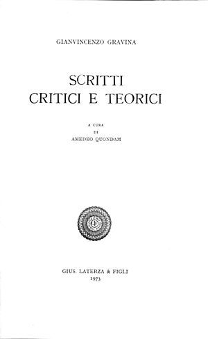 Gravina - Scritti critici e teorici, 1973 - 1839108