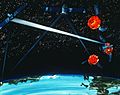 Ground-Space based hybrid laser weapon concept art