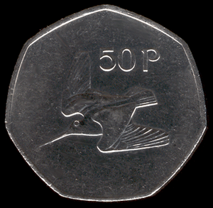 Irish fifty pence (decimal coin)