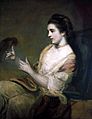 Kitty Fisher and parrot, by Joshua Reynolds