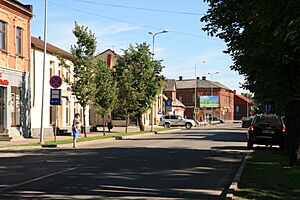 One of the streets in the centre of Līvāni