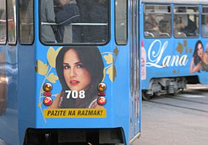Lana Jurčević na tramvaju