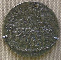 Leone leoni (attr.), medaglia di girolamo cardano, verso con sogno di cardano, 1550-51