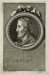 Leucippus. Line engraving by S. Beyssent after Mlle C. Reyde Wellcome V0003528
