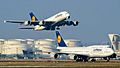 Lufthansa Airbus A380 and Boeing 747 (16431502906)