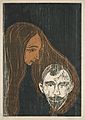 Man's Head in Woman's Hair - Edvard Munch