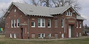 Manley, Nebraska school from SW 1