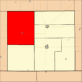 Map highlighting Township Number 1, Harper County, Kansas