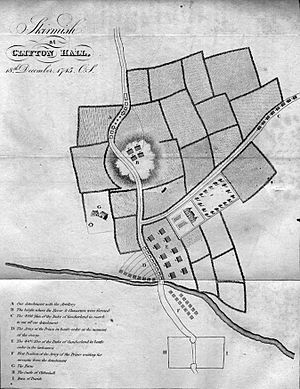 Map of Clifton Moor action 1745.jpg