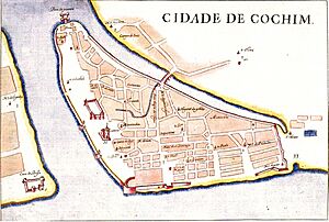 Map of Portuguese Cochin