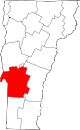 State map highlighting Rutland County