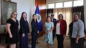 Michelle Kwan presents her Letters of Credence to Governor General Dame Froyla Tzalam