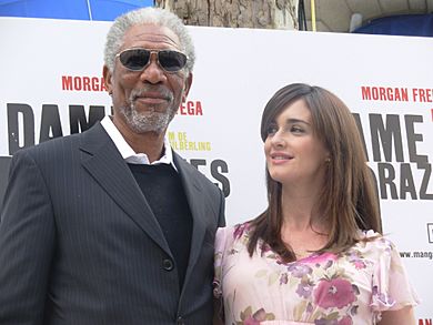 Morgan Freeman y Paz Vega en Madrid 01
