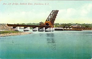 New lift bridge, Seekonk River, Providence, RI