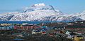 Nuuk city below Sermitsiaq