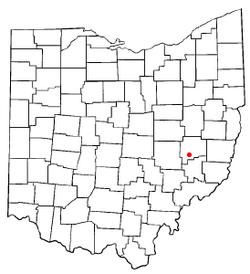 Location of Byesville, Ohio