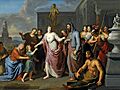Olympias presenting the young Alexander the Great to Aristotle by Gerard Hoet before 1733 MH