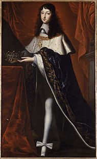 Philippe de France wearing coronation clothes for his brother, Ecole française