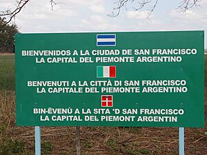 Placard piemontèis a San Fransesch an Argentin-a