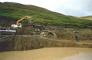 Placer Gold Mining Trommel Blue Ribbon Mine Alaska