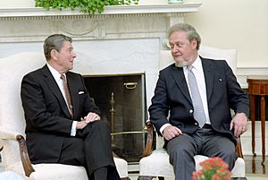 President Ronald Reagan Meeting with Judge Robert Bork in The Oval Office