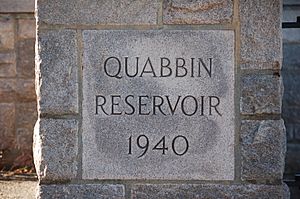 Quabbin Reservoir Stone Sign