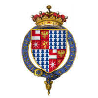 Quartered arms of Sir Anthony Woodville, 2nd Earl Rivers, KG