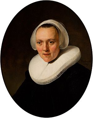 Rembrandt van Rijn Portrait of a Forty-Year-Old Woman, possibly Marretje Cornelisdr. van Grotewal, 1634