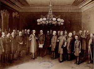 Reunión de notables en el Teatro de Santiago con el presidente José Manuel Balmaceda (1898)