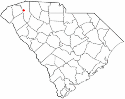 Location of Berea, South Carolina