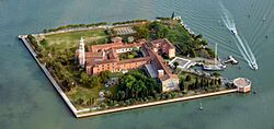 San Lazzaro degli Armeni, Venice aerial photo 2013