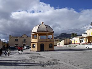 Main square in Santa María Ajoloapan