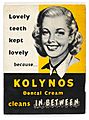 Show card advertising "Kolynos" Dental Cream Wellcome L0040561