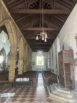South aisle and Lady Chapel looking east - St Margaret’s Church, Leicester