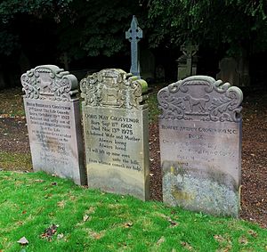 St Mary's Church Eccleston, Old Churchyard - three Grosvenor graves